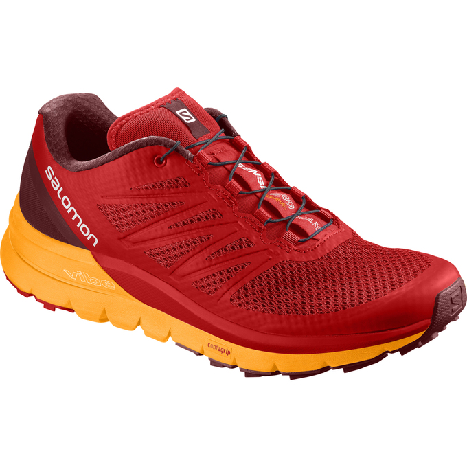 SALOMON SENSE PRO MAX Philippines - Men's Trail Running Shoes - Red/Orange | 623481-UPV